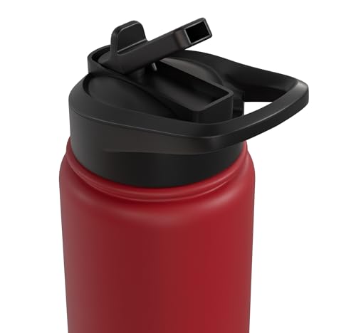 Easily Distracted by Goats Cute Coat Pygmy Goat Farmer Stainless Steel Insulated Water Bottle - color: Red
