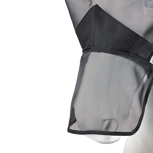 HORZE Cooling Long Nose Fly Mask - Celadon Green - L - color: Celadon Green, size: L