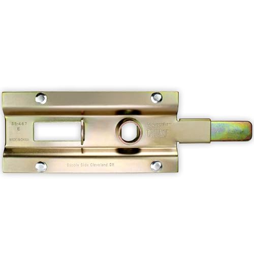 Zinc-Plated Roll Up Door Cylinder Latch Zinc Plated 7-7/8" x 3-5/8", with 4 Bolt mounting Hardware Included - size: SS-487
