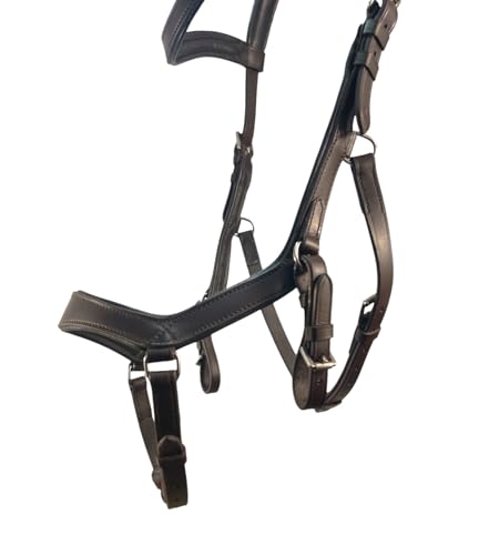 Pressure Relief Comfort Ergonomic Horse Bridle Havana Brown | Ergonomic | Comfortable | Durable (Bridle + Leather Reins, Full/Horse)