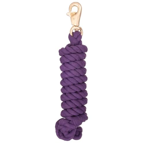 Tough 1 Braided Cotton Lead with Trigger Bull Snap - color: Purple