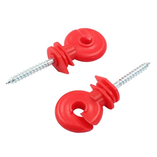 Red Electric Fence Insulator, 10Pcs, 91mm/3.58 inch - color: Red