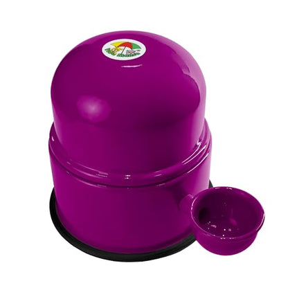 Pet Water Dispenser for Dogs and Cats, 47.3 oz – Gravity-Fed Aluminum Water Bowl, Prevents Wet Fur, Provides Continuous Fresh Water, Electrostatic Coated Finish, Vida Mansa (Violet) - color: Violet