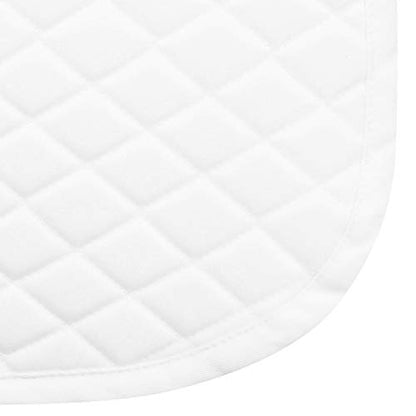 TuffRider Basic Pony Saddle Pad – Diamond Quilted, Flannel Lined, Breathable Schooling Pad for Horses - color: White
