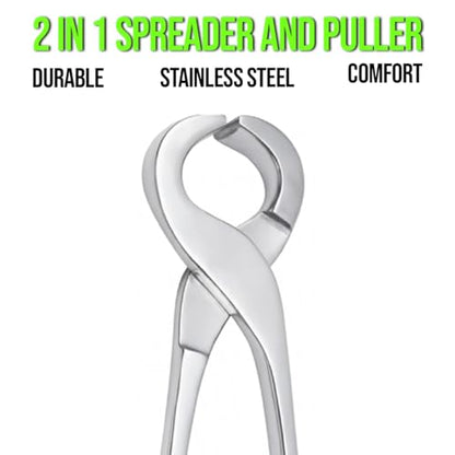 Farrier Horse Shoe Puller and Spreader – Heavy Duty Stainless Steel Hoof Tool for Horseshoeing, Farrier Tools for Removing & Spreading Horseshoes, Professional Hoof Care Equipment