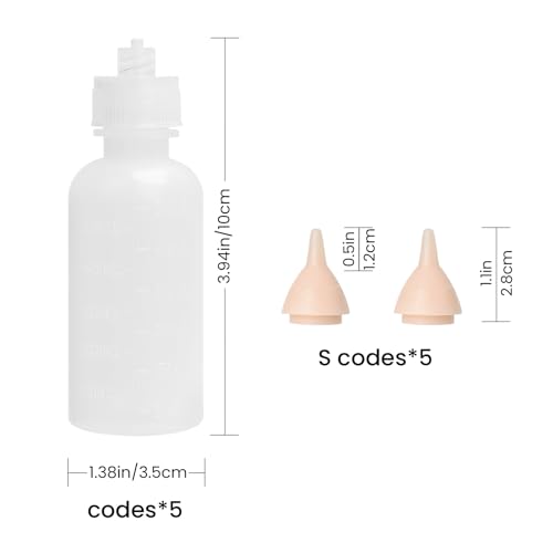 Pack of 5 Pet Feeding Bottle, Reusable Nursing Bottles Kits with Silicone Nipple, Replacement Original Feeding Bottle for Newborn Kittens Puppies Small Cat Dog Animals, Pink Short Nipple