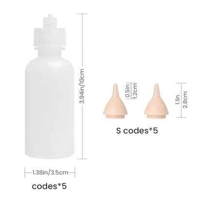 Pack of 5 Pet Feeding Bottle, Reusable Nursing Bottles Kits with Silicone Nipple, Replacement Original Feeding Bottle for Newborn Kittens Puppies Small Cat Dog Animals, Pink Short Nipple