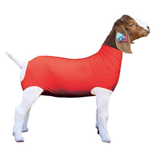 Show Pro Red Spandex Goat Tube for Show Goats - Show Livestock Supplies: Goat Covers & Blankets