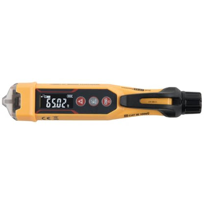 Klein Tools NCVT-6 Non-Contact Volt Tester, 12 - 1000V AC Pen with Integrated Laser Distance Measure, LED and Audible Alarms, Pocket Clip - style: with Laser Distance Meter