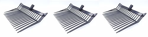 Manure, Stable Pitch Fork Replacement Head (Black 3 Pack)