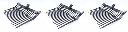 Manure, Stable Pitch Fork Replacement Head (Black 3 Pack)