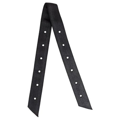 2 Piece Black Nylon Cinch Strap and Off Billet Saddle Set Double Ply