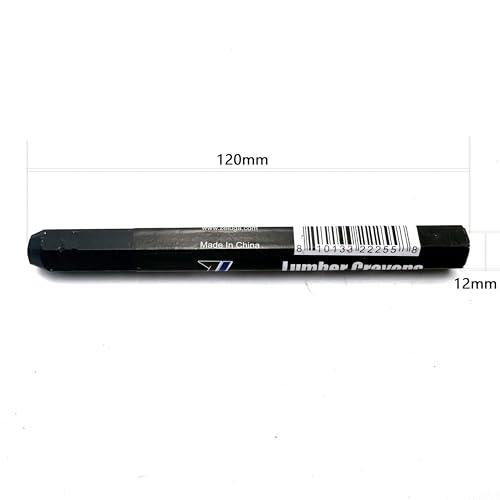 Zeluga 4.7in. x 0.47in. Hex Shape Industrial Lumber Marking Crayons for Clear and Permanent Markings, Black 72 Pack - color: Black, size: 1 Count (Pack of 72)