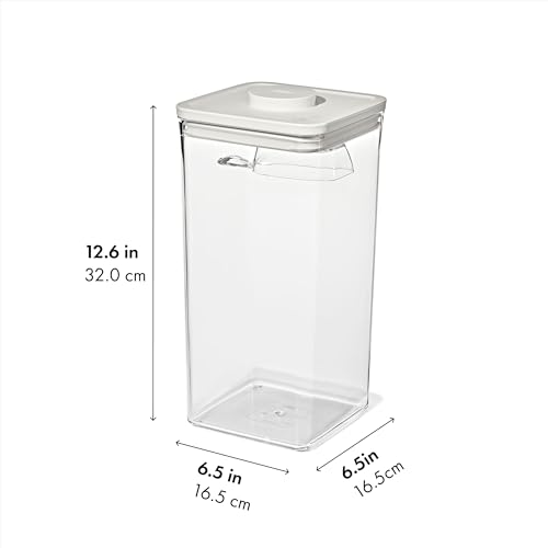 OXO Pet Food Storage POP Container with Scoop - 6.0 Qt/5.7 L, Whisker Gray - color: Whisker Gray, size: 6 Qt