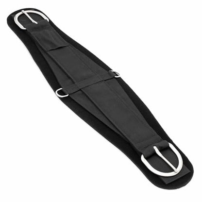 Jeffers Western Neoprene Roping Cinch for Horses, PVC Neoprene Horse Saddle Cinch, 4-Ply Nylon Web Top, Stainless Steel Hardware with Center Dee Rings, Western Horse Tack for Barrel Racing, 34" - size: 34"