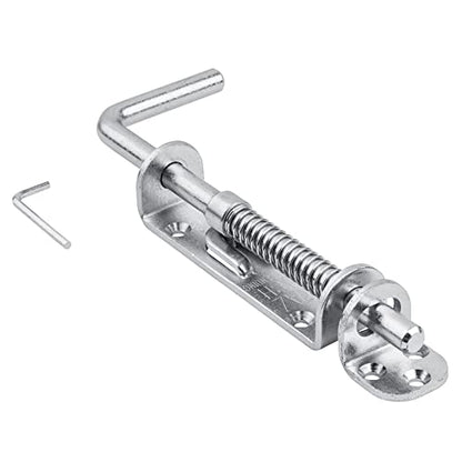 National Hardware N109-212 V1142 Spring Loaded Heavy Duty Sliding Bolt Zinc - color: Zinc