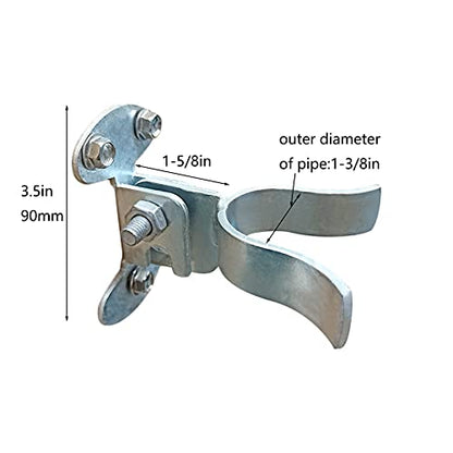 1-3/8" Flat Back Wall Mount Fork Gate Latch - Gate Latch Hardware with Screws or Lag Bolt for Gate Frames, Easily Mounts to Wooden Gate Post or Wall - size: 1-3/8"