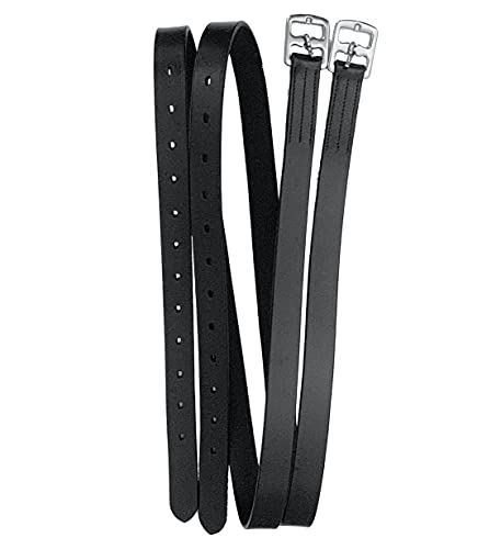 Majestic Ally Genuine Leather English Stirrup Leather (Pair) - color: Black, size: 60 inch