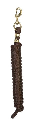 Weaver Leather Poly Lead Rope, Solid Brass Snap, Brown, 5/8 x 10'