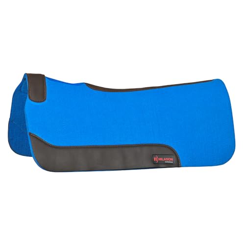 HILASON Western Wool Felt Horse Saddle Pad 30X30 in - color: Royal Blue
