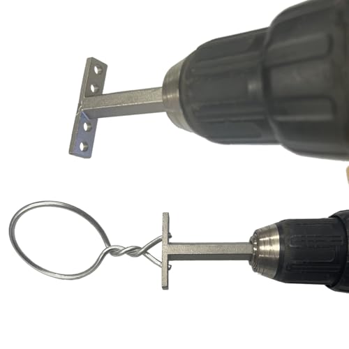 Keyfit Tools Wire Twister Fence Wire Twisting Tool Drill Power Installation Chain Link Wire Rebar Tie Up To 3/16" 7 gauge Wire ~Professional Grade 416 Heat Treated Heavy Duty Stainless Steel