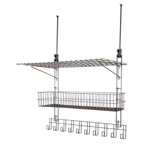 EASY-UP Pro Basket & Shelf Hanging Rack Portable | Adjustable Hanging Arms | Multiple Storage Options | Ideal for Horse Shows | 7-Year Warranty