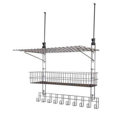 EASY-UP Pro Basket & Shelf Hanging Rack Portable | Adjustable Hanging Arms | Multiple Storage Options | Ideal for Horse Shows | 7-Year Warranty
