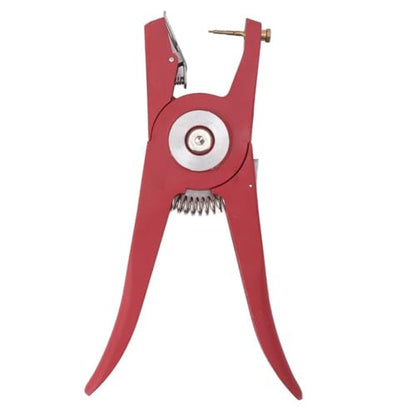 Alloy Livestock Ear Tag Applicator Pliers, 9.06 in Red Animal Tagging Tool for Cattle Pigs Goats Sheep