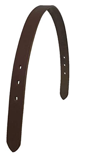 25" Smooth Leather Replacement Break Away Crown Strap for Breakaway Halter - color: Dark Brown