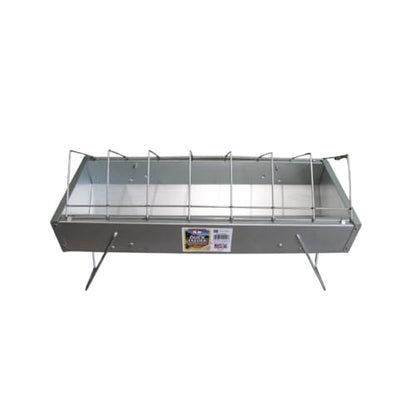 Little Giant® Duck Feeder - Galvanized Steel with Feed Saver Grid - Heavy Duty Metal Feeder Designed for Ducks - Made in USA (20 Inch) - size: 20 Inch