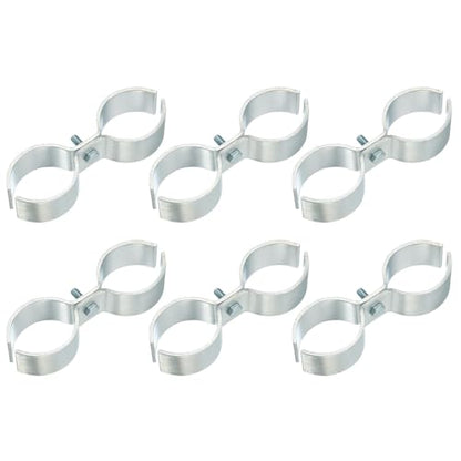 HARFINGTON 6pcs Chain Link Fence Panel Clamps 1-7/8" with Bolts and Nuts - size: 1-7/8"
