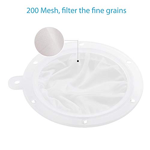 Toncoo 5.5-Inch Premium Food Filter Strainer, 200 Mesh Food Grade Filter Mesh, Tritan BPA Free Strainer Compatible with 5 Inch Kitchen Funnels, Ideal for Filtering Coffee, Juice, Oils, Wine, Soy Milk