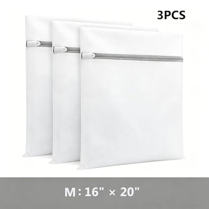 3Pcs Mesh Laundry Bags with Sturdy Zipper,washing Bags for Washing Delicates,Protect Clothes in Washing Machine for Home, College & Dorm (3 Medium) - size: 3 Medium