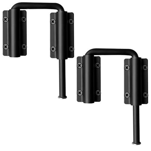 Patio Sliding Door Loop,2.36in 90/180 Degree Sliding Glass Door Latch，Security for Screen Door,Rv Sliding Door Latch,Barn Door Lock Latch,Security to Enhance Home Safety (Black 2 pcs) - color: black 2 pcs
