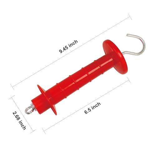 Insulated Fence Plastic Gate Handle, 10PCS Handle Heavy Duty Electric Fence Gate Handle, Red - color: Red, size: PK10