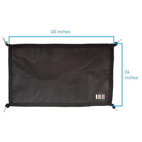 HORZE Durable Polyester Horse Stall Guard with Adjustable Straps | Measures 40" x 24" - Black - One Size