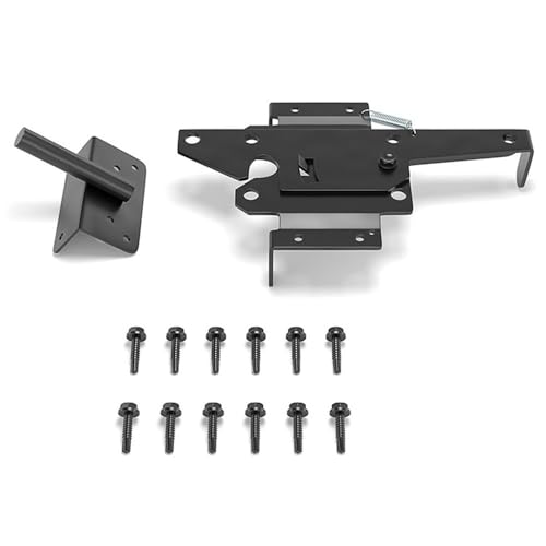 Heavy Duty Self Lock Double Fence Gate Latch for Outdoor Wooden and PVC Gate Locks Gate Hardware