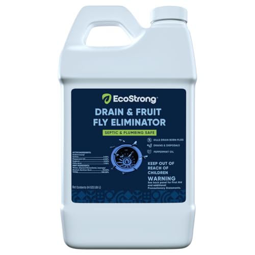 Fruit Fly Drain Treatment | Drain Fly Eliminator | Eliminates Gnats, Sewer Flies and More - Works in All Drains - 64 Fl Oz - size: 64 Fl Oz (Pack of 1)