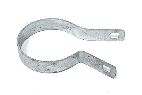 (10 Pack) Tension Bands with Bolts & Nuts for Chain Link Fence, Gate, Posts (2-7/8") - size: 2-7/8"