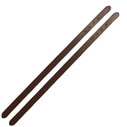 Majestic Ally 2 Pcs Smooth Replacement Leather Crown for Breakaway Halter - color: Chestnut