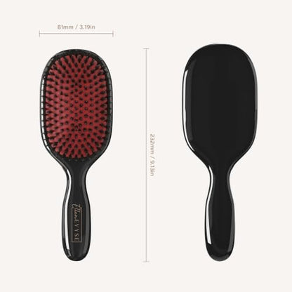 Boar Bristle Hair Brush, Soft Boar Bristles for Detangling, Enhancing Shine