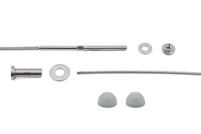 1/8" Cable Railing Kit – 5 Ft Stainless Steel 316 for Metal Posts – No Crimping Required Easy Install System – Gray End Caps - color: Gray Caps, size: 5 Feet