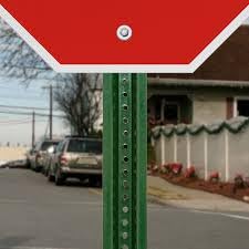 U-Channel Sign Post/Delineator Post, 6-Foot Green Painted, 1.12 lb/ft Steel, Pre-Drilled Holes (1)