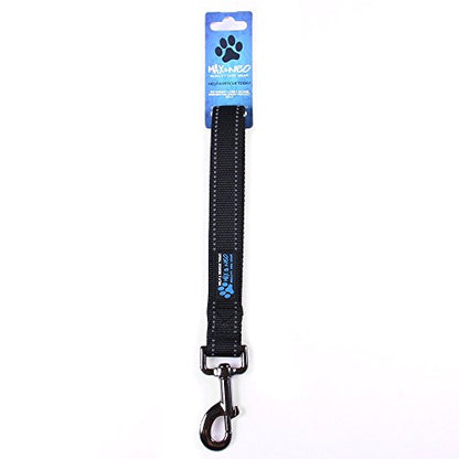 Max and Neo Short Traffic Leash 10" - We Donate One for One a Dog Rescue for Every Leash Sold (Red) - color: RED