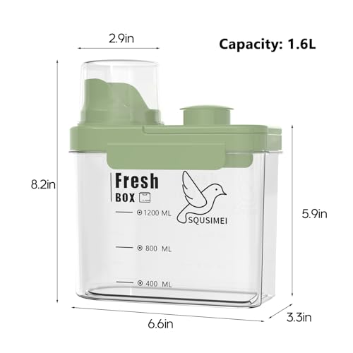 3 Qt/2.8 L Bird Seed Storage Container, Pet Food Container(1.6L, Green) - color: 1.6L,/Green