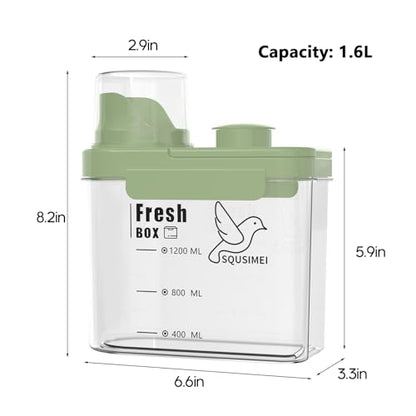 3 Qt/2.8 L Bird Seed Storage Container, Pet Food Container(1.6L, Green) - color: 1.6L,/Green