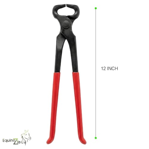 Professional Hoof Nipper 12" with PVC Covered Handle–Premium Heavy Duty Horse Farrier Tool for Precise Hoof Trimming,Shaping&Maintenance–Professional-Grade Equine Hoof Care Tool for Hoof Health