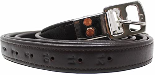 CHALLENGER Handcrafted English Horse Soft Padded Schooling All-Purpose Leather Saddle Stirrup Leathers 805SL04 - color: Brown Leather, size: 60" L x 1" W