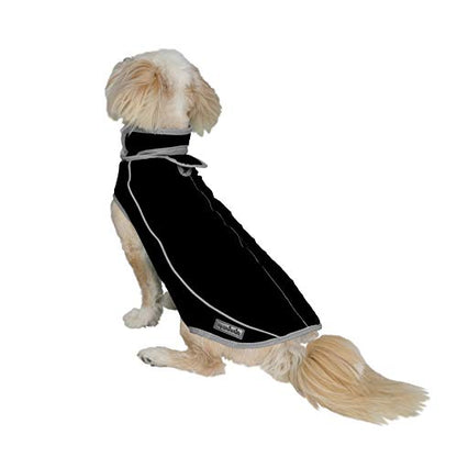 Jacket for All Dogs, Fleece-Lined, Waterproof Doggie Vest, Reflective Pet Parka (2200) (X-Small, Black) - color: Black, size: X-Small