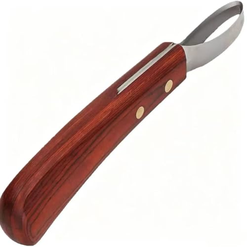 Professional Double-Bladed Horse Hoof Knife, Ultra-Sharp Stainless Steel Farrier Tools with Ergonomic Non-Slip Handle for Comfortable Control, Ideal for Horses, Cows, Goats & Livestock